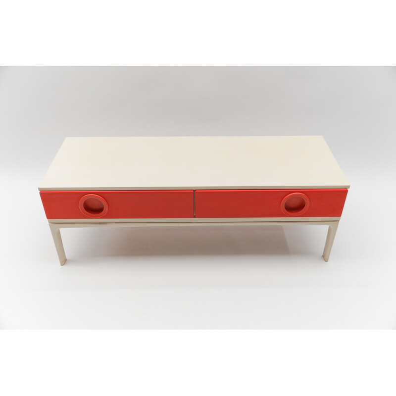 Vintage series 2 drawer with red front, 1970