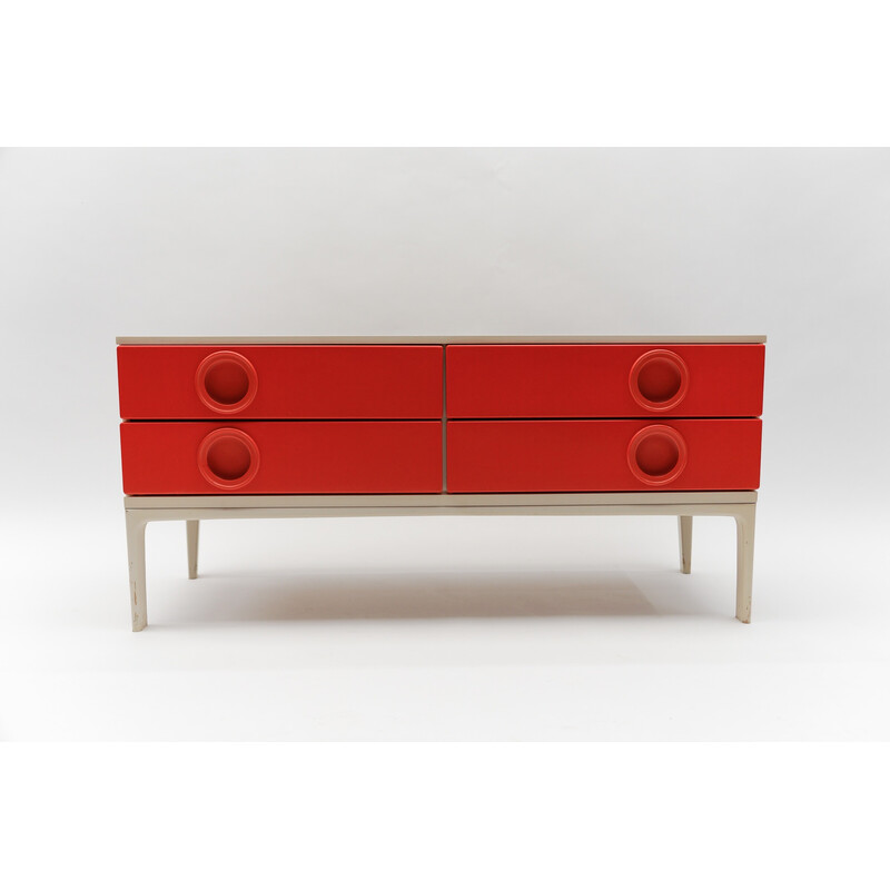Vintage series 1 drawer with red front, 1970