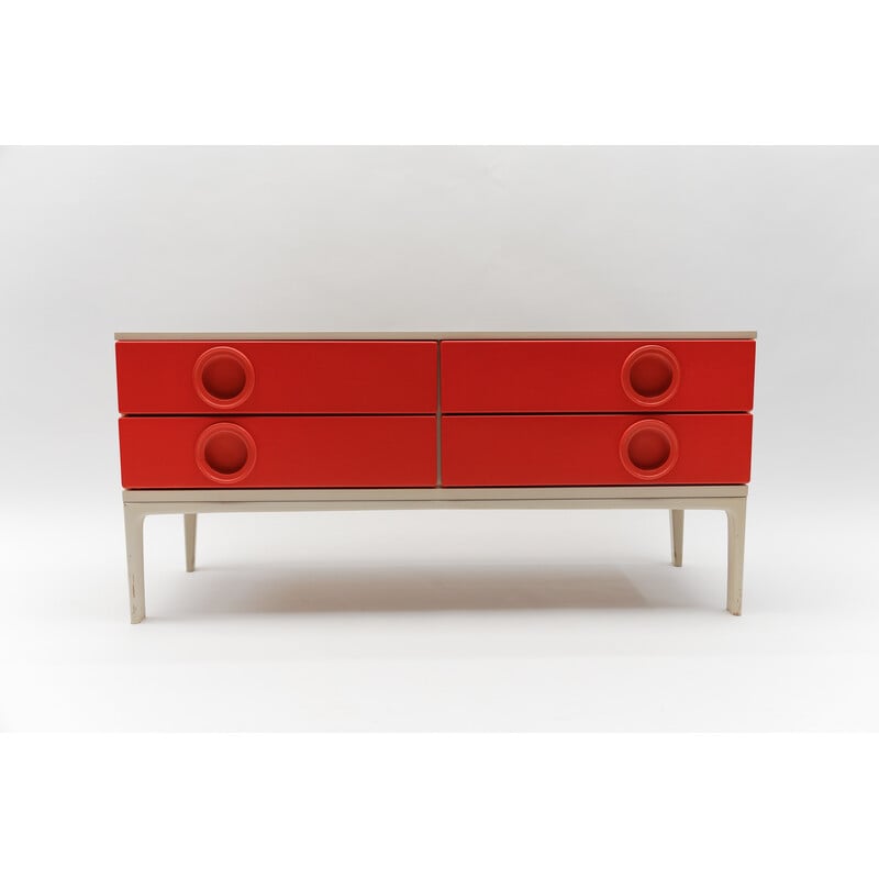 Vintage series 1 drawer with red front, 1970