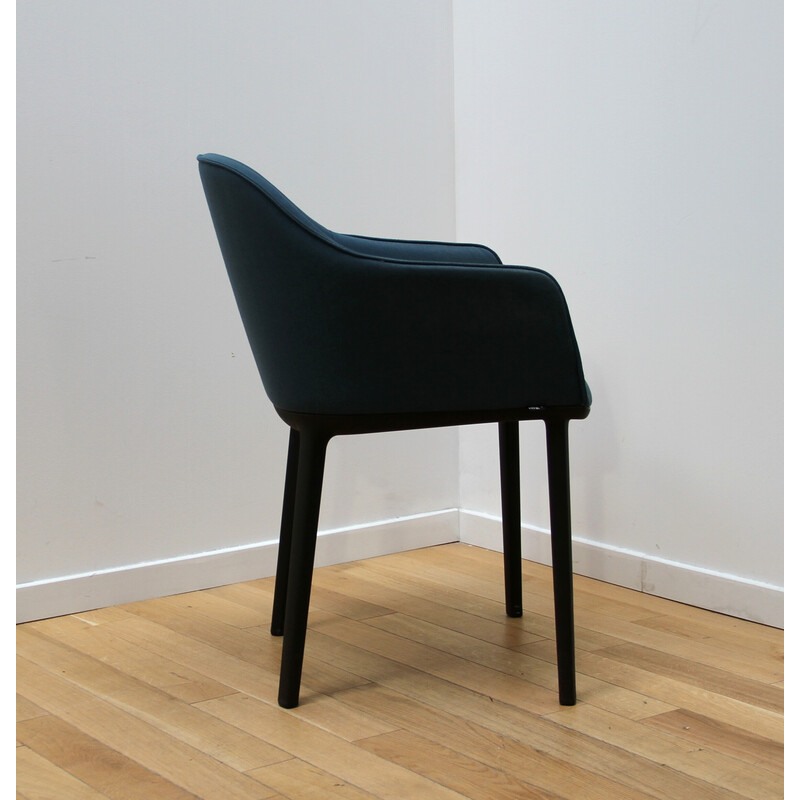 6er-Set Softshell-Sessel aus schwarzem Kunststoff und blauem Stoff von Ronan und Erwan Bouroullec für Vitra