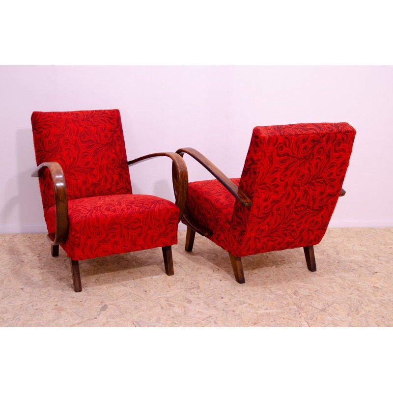 Pair of vintage bentwood armchairs by Jindřich Halabala, Czechoslovakia 1950