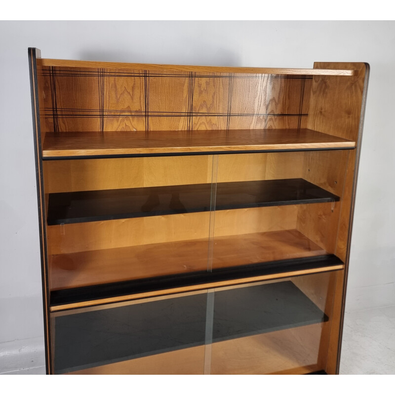 Vintage brown display case, 1970