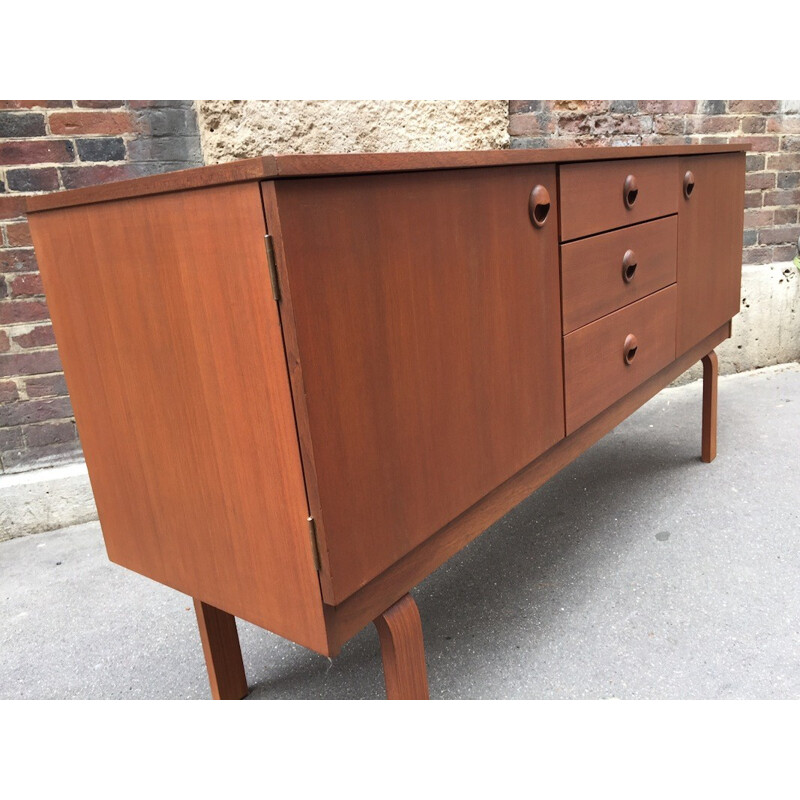 Vintage teak sideboard with three drawers - 1960s