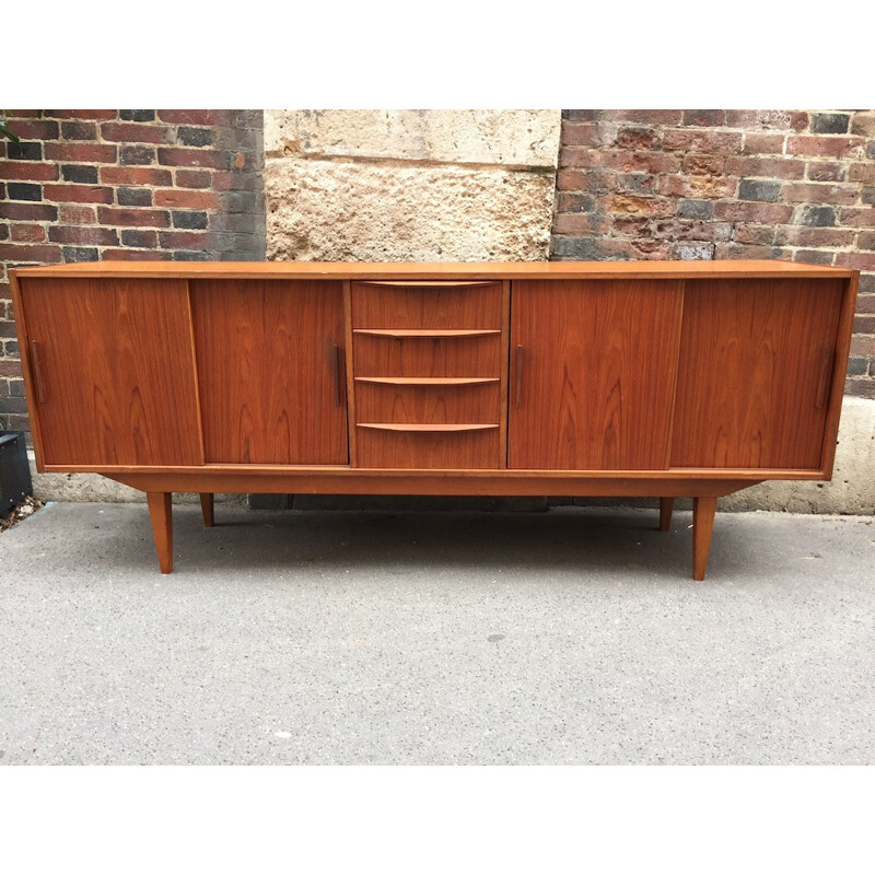 Vintage Scandinavian teak sideboard - 1960s