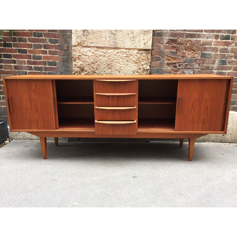 Vintage Scandinavian teak sideboard - 1960s