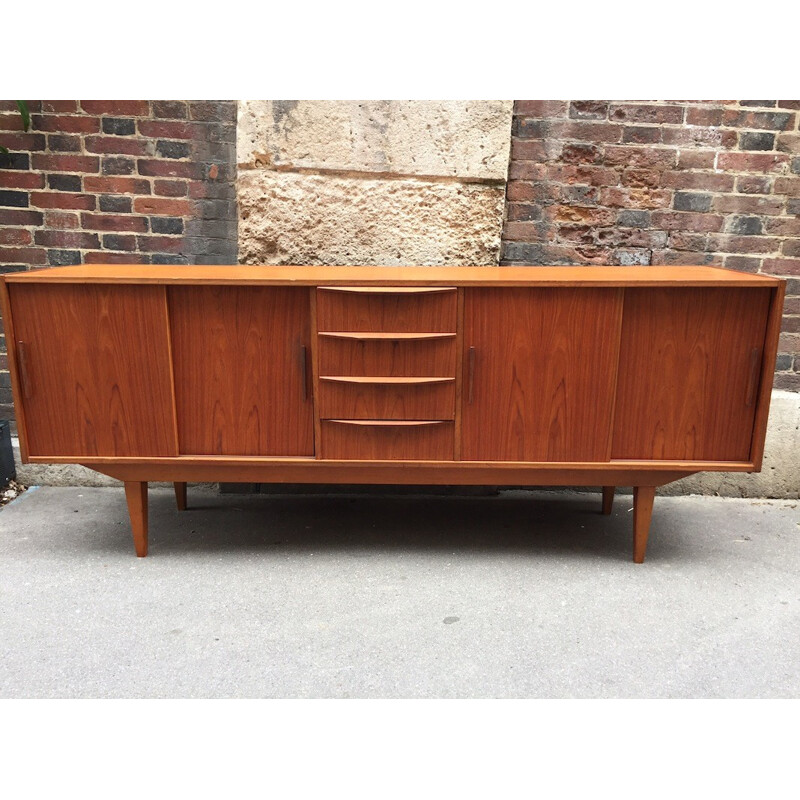 Vintage Scandinavian teak sideboard - 1960s