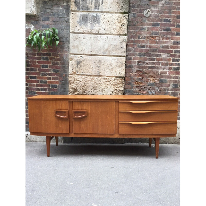 Vintage curved  teak sideboard - 1960s