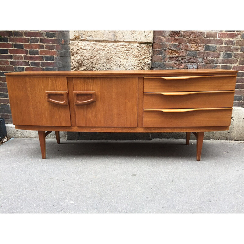 Vintage curved  teak sideboard - 1960s