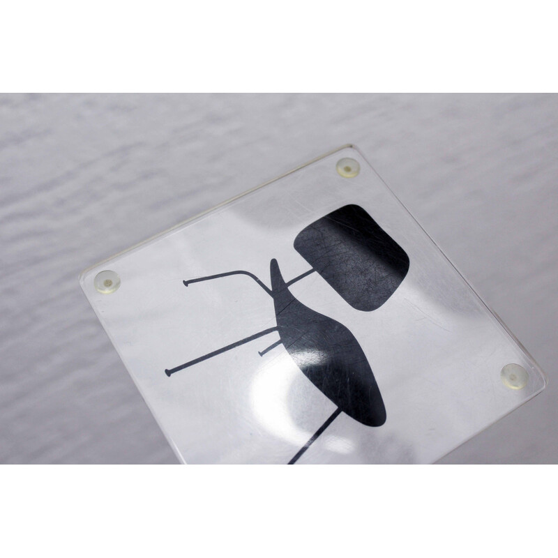 Set of 5 vintage acrylic coasters by Charles and Ray Eames for Vitra, 1950