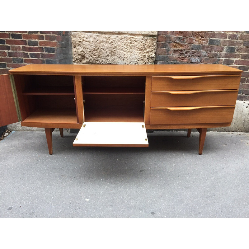 Vintage curved  teak sideboard - 1960s