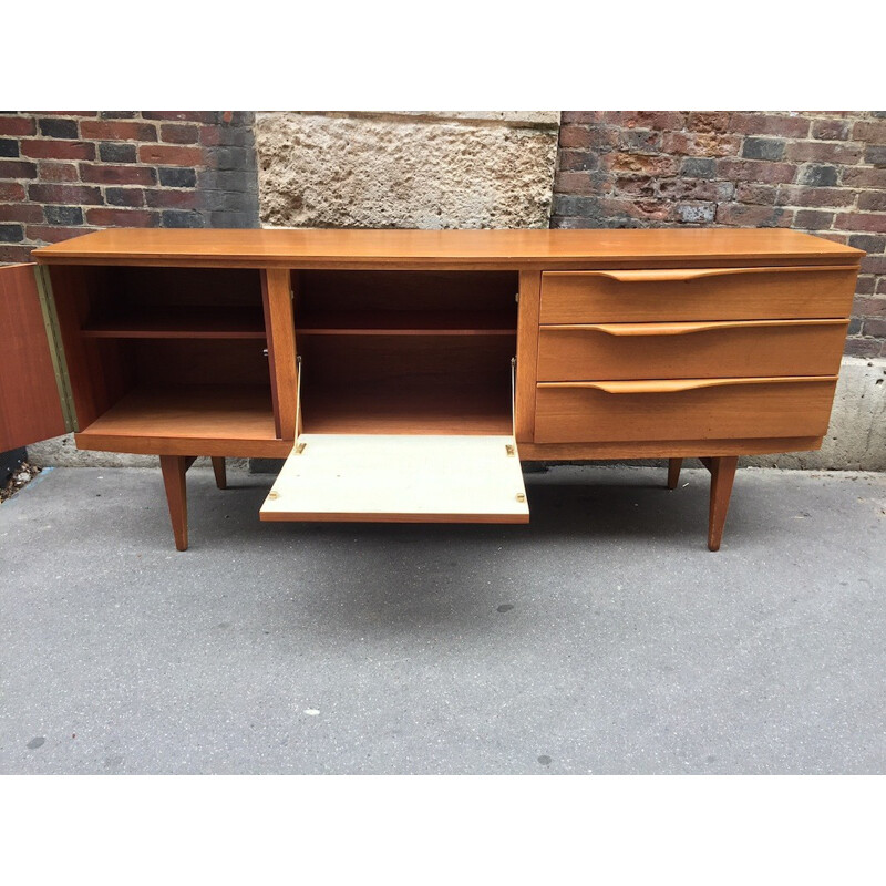 Vintage curved  teak sideboard - 1960s