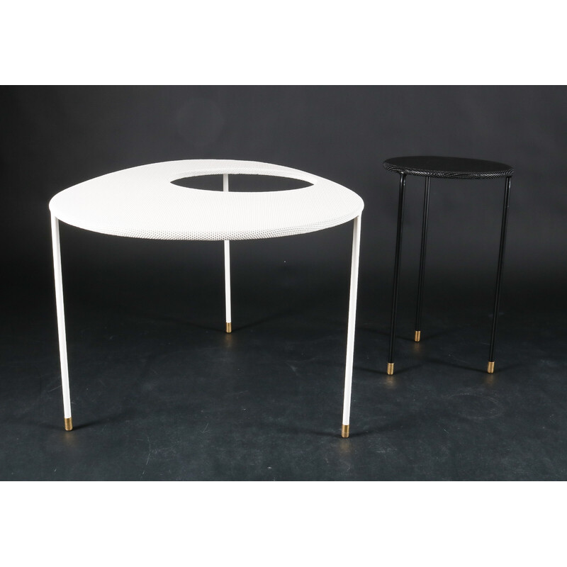 Vintage Kangaroo coffee table in powder-coated metal by Mathieu matégot for Gubi, 1956