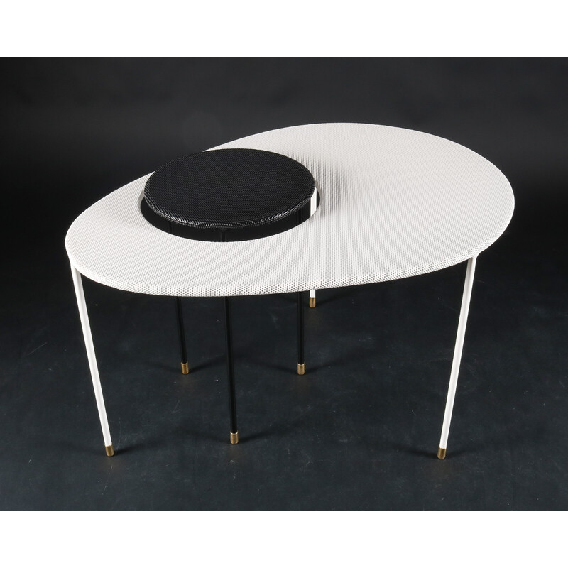 Vintage Kangaroo coffee table in powder-coated metal by Mathieu matégot for Gubi, 1956