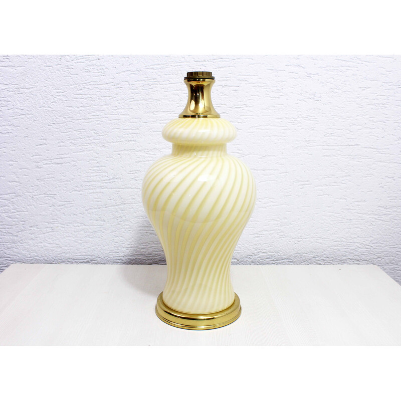 Vintage Murano glass and brass lamp base, 1970