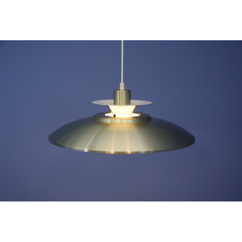 Mid-Century danish pendant lamp in brass-coated aluminium - 1960s