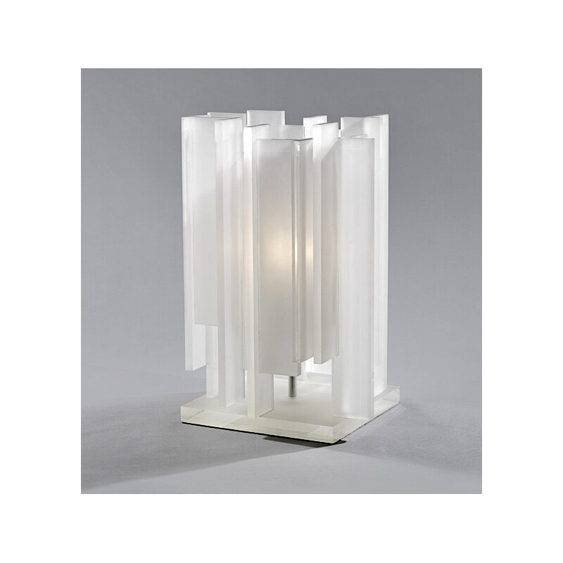 Vintage plexiglass table lamp for Gerhard Berg, 2000