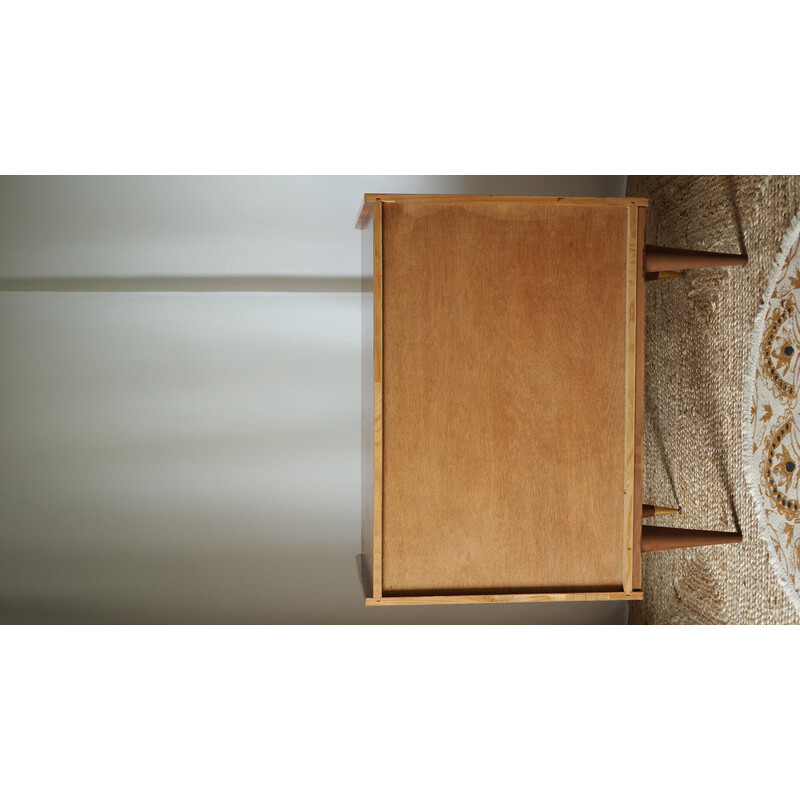 Vintage chest of drawers in walnut veneer, 1960