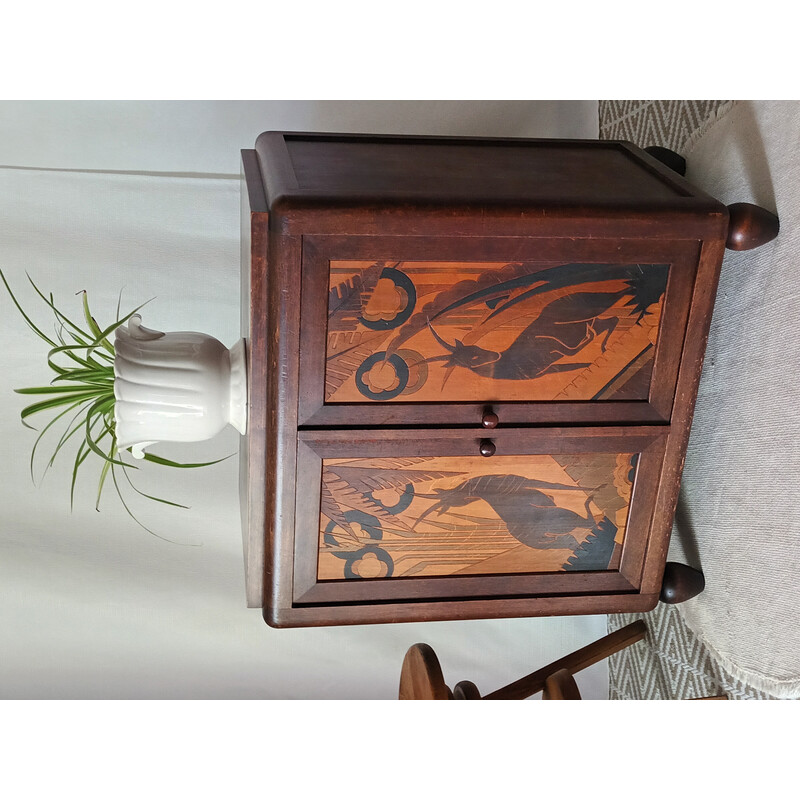 Vintage Art Nouveau beech sideboard, 1920