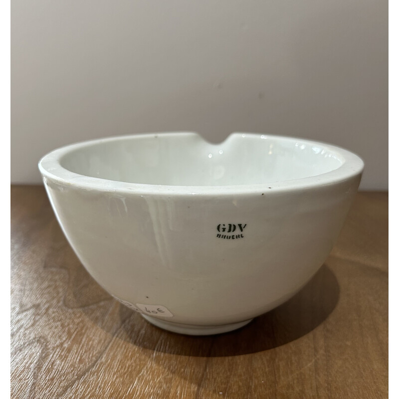 Vintage porcelain mortar and pestle, France