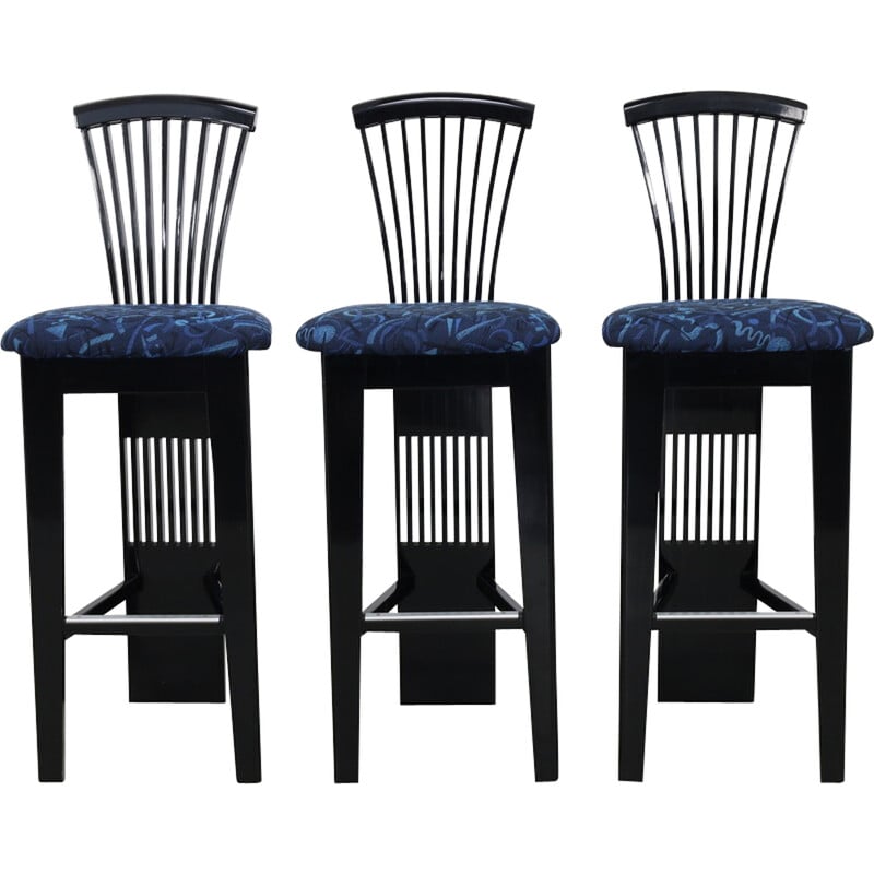 Lot de 3 tabourets de bar vintage par Pietro Costantini pour Ello, Italie 1980