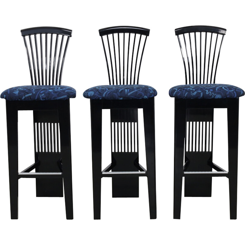 Set of 3 vintage bar stools by Pietro Costantini for Ello, Italy 1980