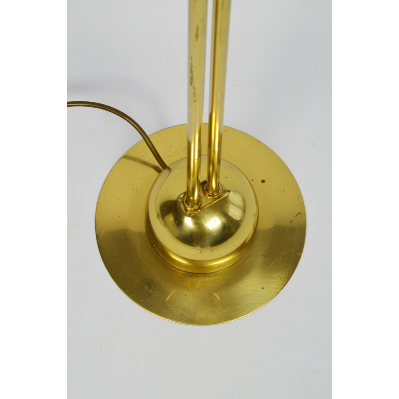 Vintage double golden floor lamp, 1980