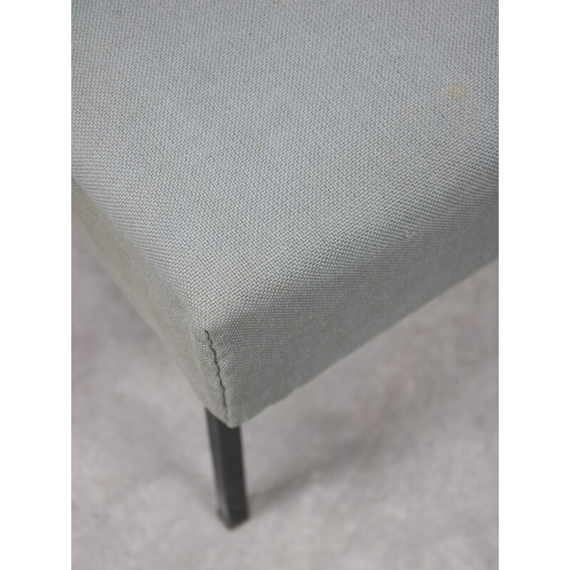 Pair of vintage armchairs in gray fabric