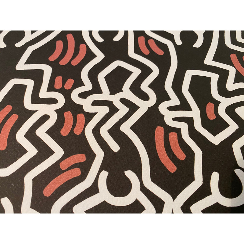 Vintage zeefdruk van Keith Haring, 1990
