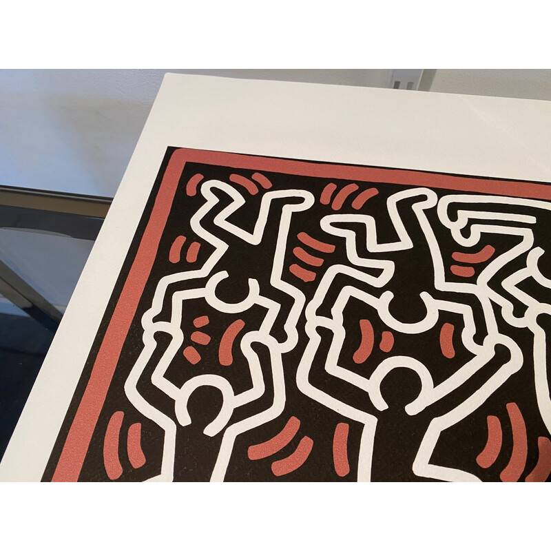 Vintage screenprint by Keith Haring, 1990