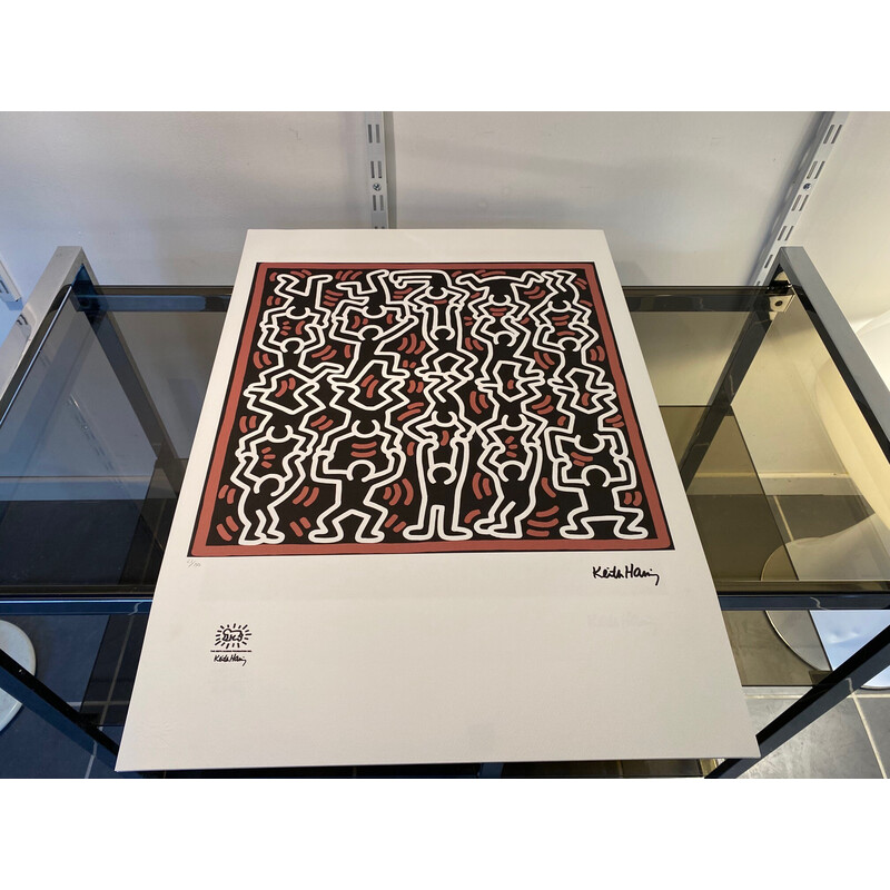 Serigrafia vintage di Keith Haring, 1990