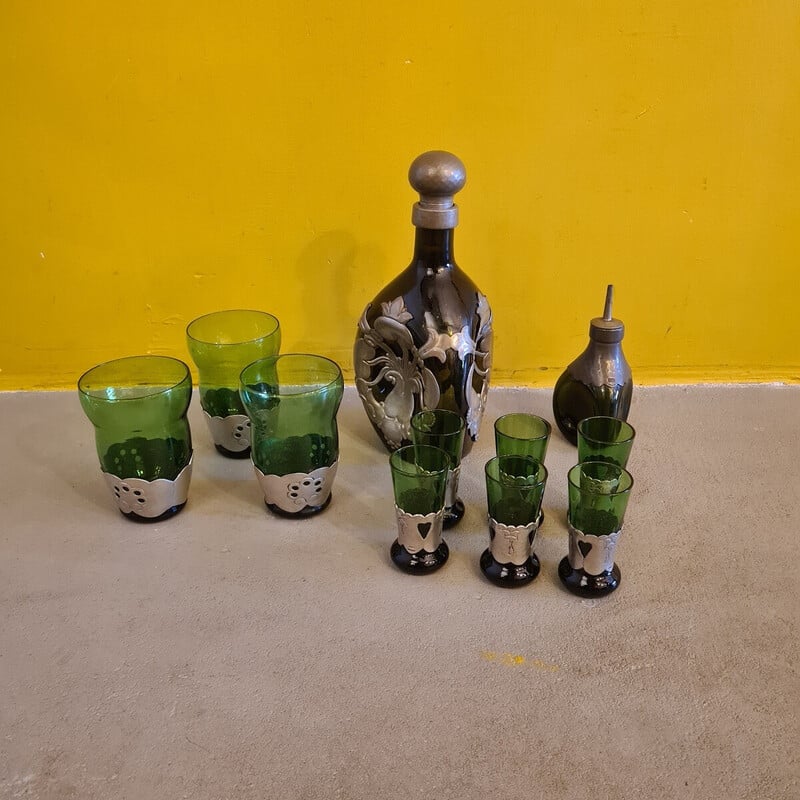 Vasos y jarra vintage de Georg Nilsson para Gero Holland, 1930