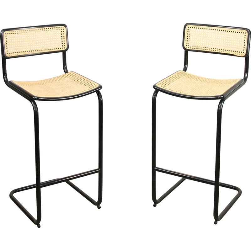 Paire de chaises de bar vintage Cesca par Marcel Breuer