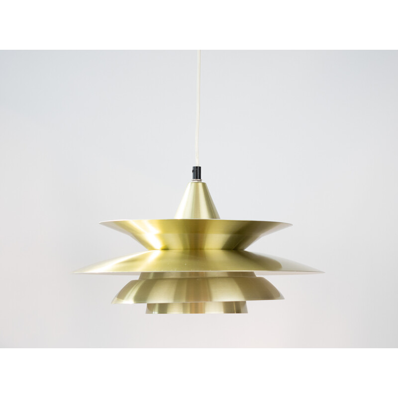 Vintage aluminum pendant lamp by Knud Christiansen, Denmark 1980