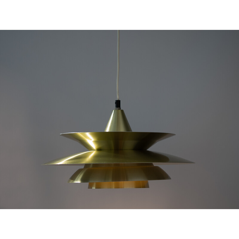 Vintage aluminum pendant lamp by Knud Christiansen, Denmark 1980