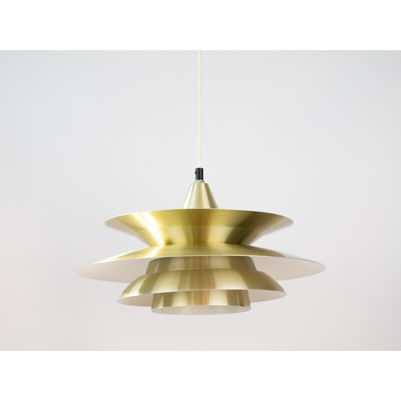 Vintage aluminum pendant lamp by Knud Christiansen, Denmark 1980