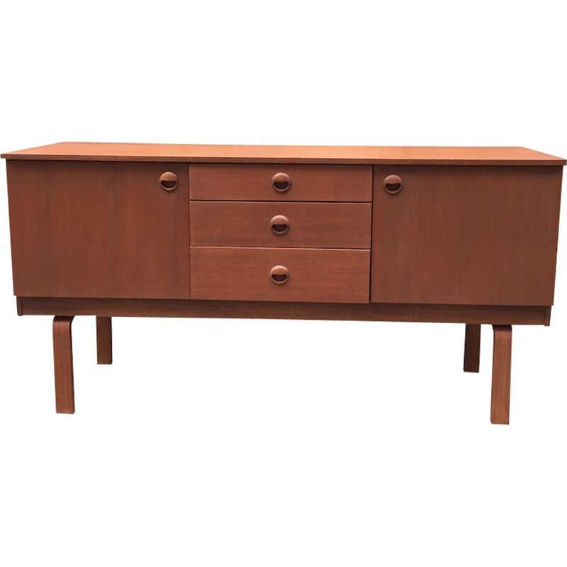 Vintage teak sideboard with three drawers - 1960s