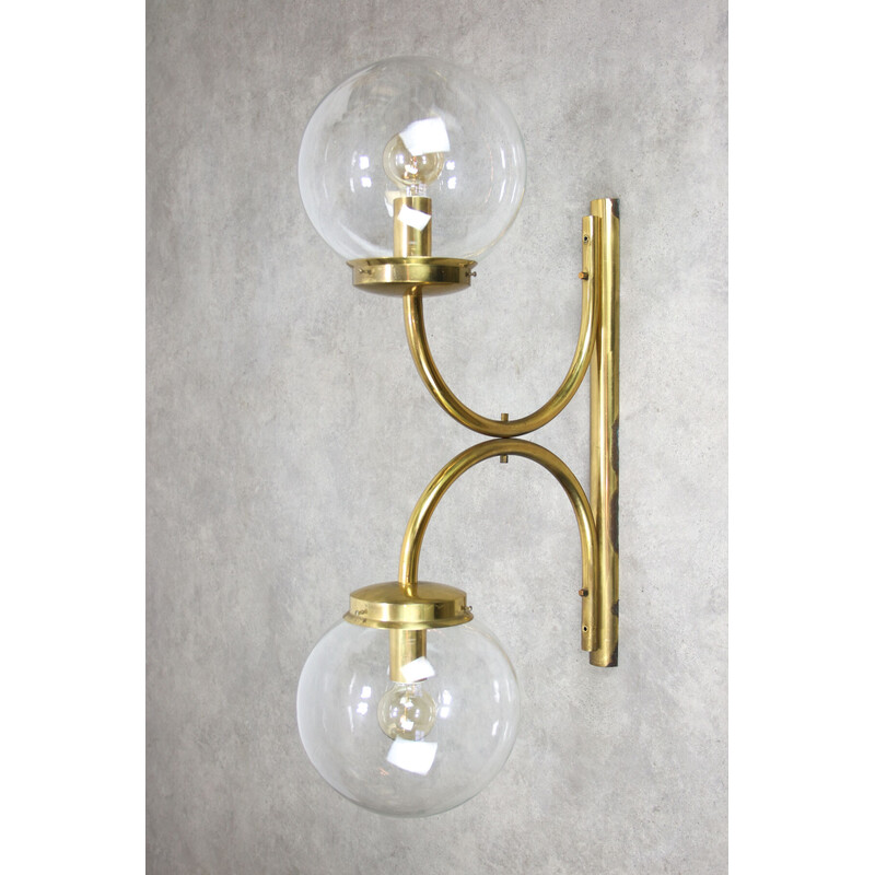 Vintage brass wall lamp, Italy 1960