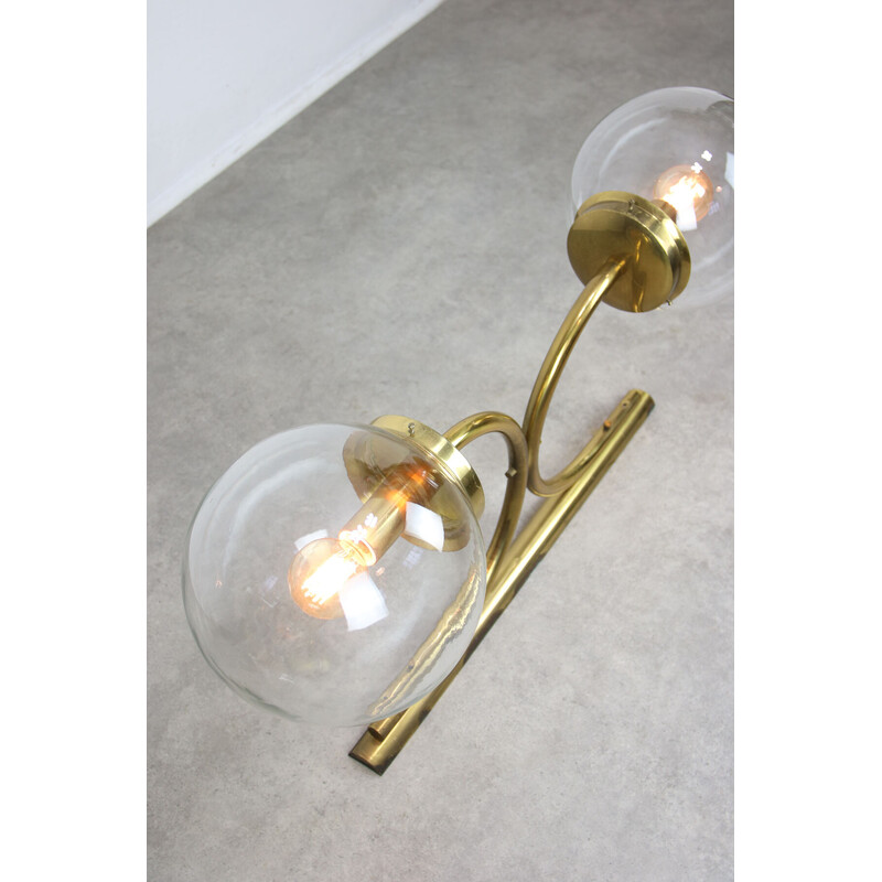 Vintage brass wall lamp, Italy 1960