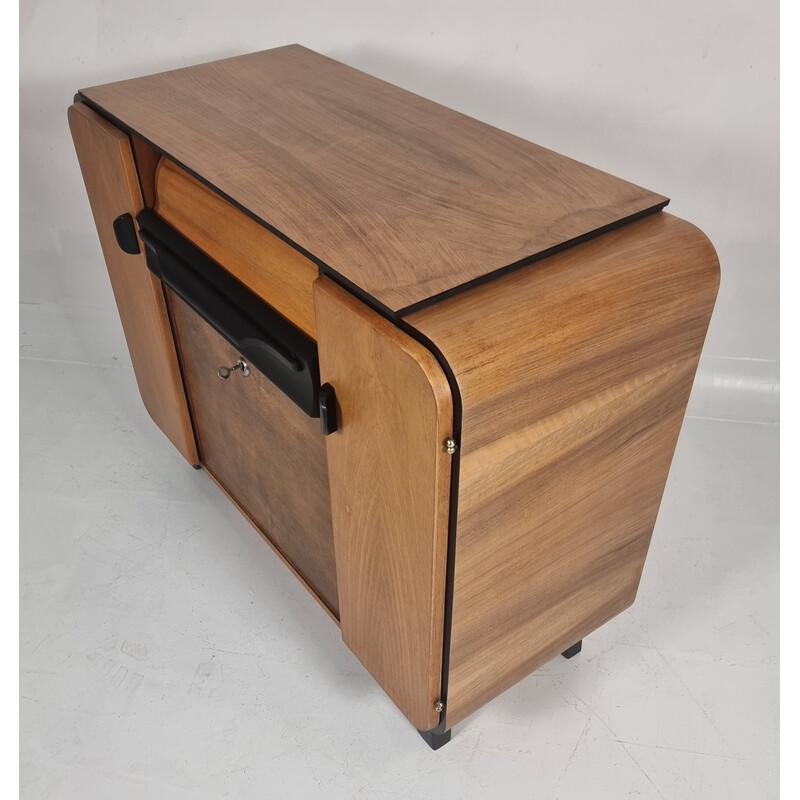 Vintage Art Deco bar cabinet by Jindřich Halabala for Up Závody, Czechoslovakia 1950