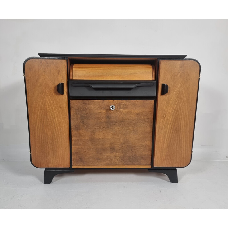 Vintage Art Deco bar cabinet by Jindřich Halabala for Up Závody, Czechoslovakia 1950