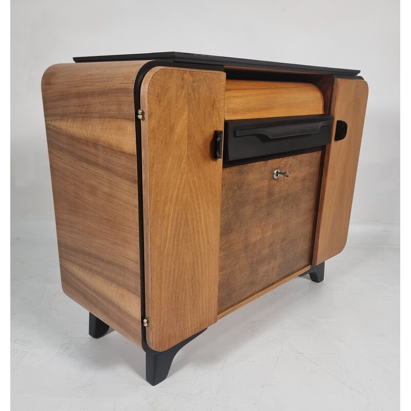 Vintage Art Deco bar cabinet by Jindřich Halabala for Up Závody, Czechoslovakia 1950