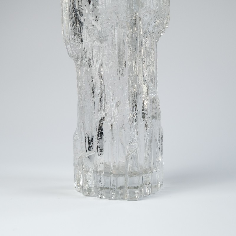 Vintage "Avena" glass vase by Tapio Wirkkala for Iittala, Finland 1970