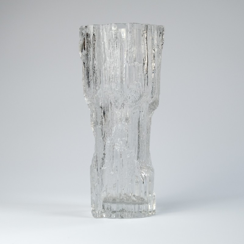 Vintage "Avena" glass vase by Tapio Wirkkala for Iittala, Finland 1970