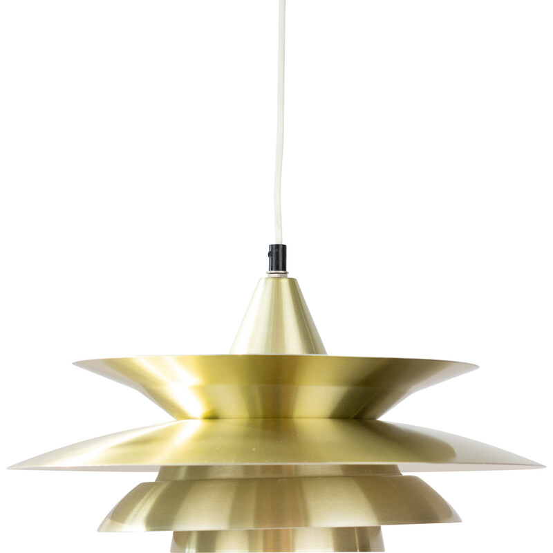 Vintage aluminum pendant lamp by Knud Christiansen, Denmark 1980