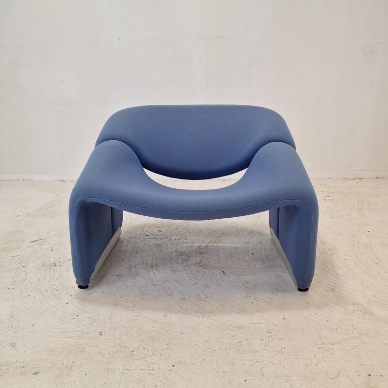 Vintage Groovy F598 chair in original wool by Pierre Paulin for Artifort, 1980