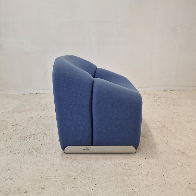 Vintage Groovy F598 chair in original wool by Pierre Paulin for Artifort, 1980