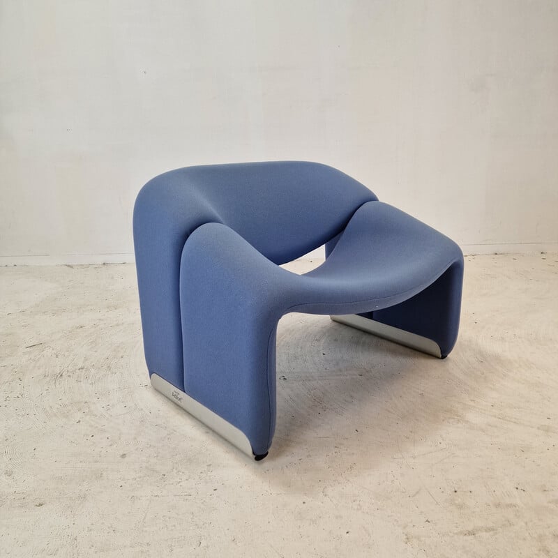 Vintage Groovy F598 chair in original wool by Pierre Paulin for Artifort, 1980