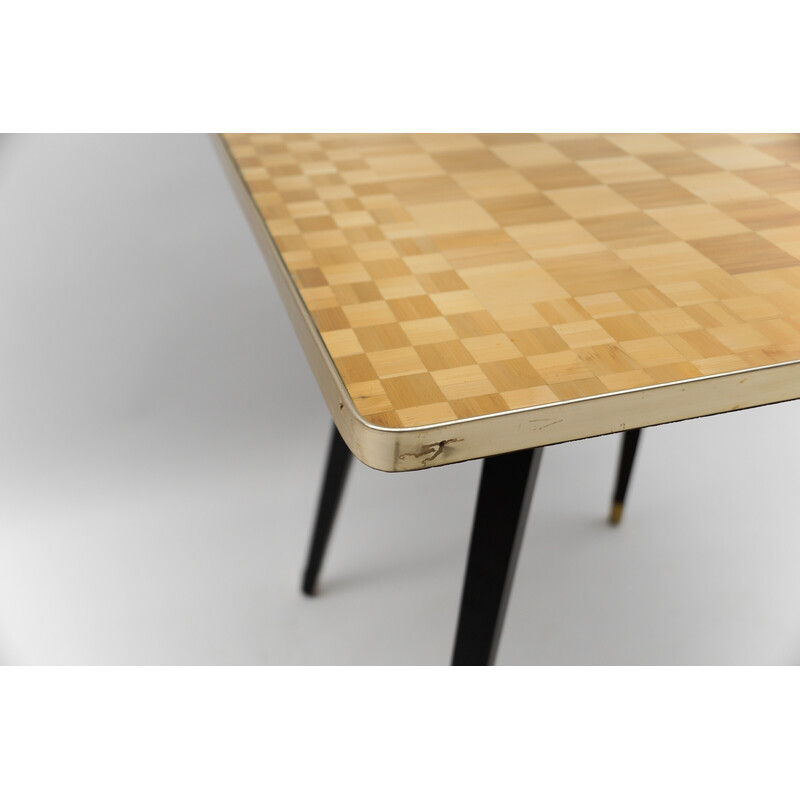 Vintage modern brass game table, Italy 1950