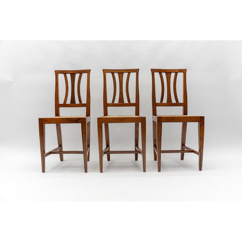 Vintage cherry wood dining set, Spain 1960