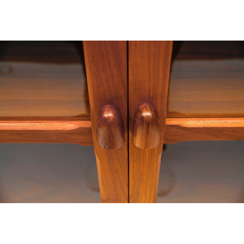 Vintage teak wood display cabinet, 1960